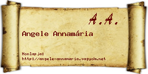 Angele Annamária névjegykártya